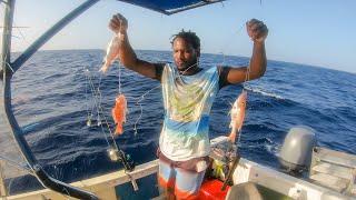 Catching Some Of Silk Snappers Fish From The Ocean | Deep Drop Fishing | Catch 'N' Clean And Cook