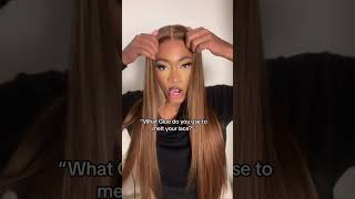 Glueless wig from ohmyprettyhair #trending #lacefrontwig #gluelesswig #beyonce #viral #shorts