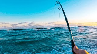 Fall Run Striped Bass Surf Fishing Long Island South Shore with Diamond Jigs and SP Minnows