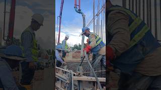 Start pouring concrete pile cap #shorts #construction #building #civilengineering