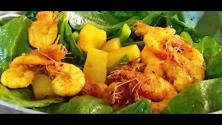 Malabar spinach with prawn || Pui saag er chorchori (Bengali style )