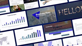 Business Plan presentation slide in Microsoft Office PowerPoint - Bahauddin