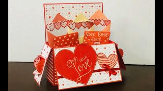 valentines day special explosion box / popup cArd for valentines day