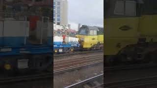 Passing by a Class 70 locomotive at London Waterloo