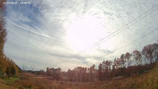 11/15/2023 Sky Time Lapse 9am-10pm Sunset Watch the Weather Change - Clouds Weather and a Bird