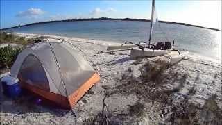 Hobie Adventure Island Tandem camping trip Florida.  Sony Action Camera DIY selfie stick