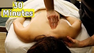 Long Deep Tissue Back Massage No Talking or Music