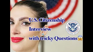 🇺🇸U.S. CITIZENSHIP INTERVIEW SIMULATOR WITH TRICKY QUESTIONS😱| Simulador de Entrevista❤️🤍💙