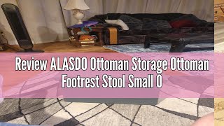 Review ALASDO Ottoman Storage Ottoman Footrest Stool Small Ottoman with Storage Foldable Ottoman Foo