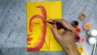 #budha painting on canvas-part 1