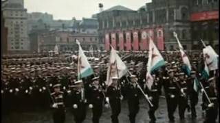 Red Army 1945 Moscow Victory Parade  English Narration