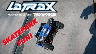 LATRAX PRERUNNER RC AT THE SKATEPARK! |JUMPS AND STUNTS, BASH