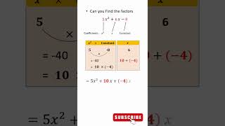 The ultimate guide to finding factors  #trending  #factorization of trinomial quadratic equation