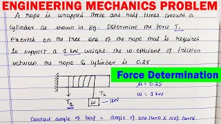 Engineering mechanics solved problem | Resultant force problem | rope problem | find tension force