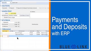 Payments and Deposits with ERP | Blue Link ERP