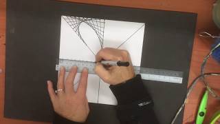 Simple Parabolic Line Design Flower Pattern