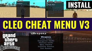 How to install Cleo Cheat Menu | How to Add Cheat Menu in Gta san Andreas PC | gta san andreas mod