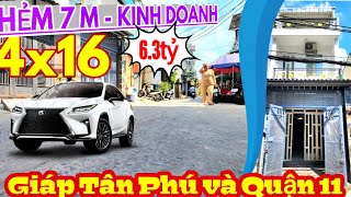 Bán nhà Lê Văn Quới 4x16m, 3 tầng giá rẻ | HẺM 7M THÔNG hợp.. Ở và Kinh Doanh