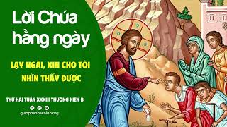 Lạy Ngài, xin cho tôi nhìn thấy được | Thứ Hai tuần XXXIII Thường Niên B | Lời Chúa hằng ngày