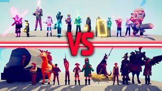 DLC WILD WEST TEAM vs DLC NEON TEAM - Totally Accurate Battle Simulator | TABS