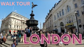 LONDON Walk Tour - Regent St., Oxford St., Oxford Circus, Piccadilly Circus,