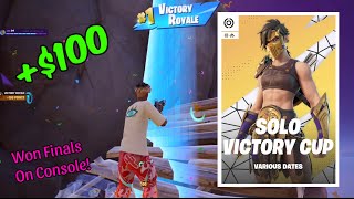 How I Won The Solo Victory Cash Cup Finals!!! ($100 // On Console)