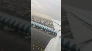 Emirates Airlines Takeoff From Dubai rainy