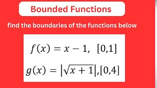 Bounded functions and solved examples