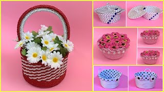 4 Diy Rope Baskets/ Rope crafts/ Handmade Rope Baskets