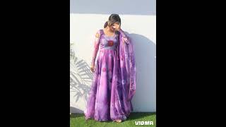 *NEW PARTY WEAR GOWN* Presents New Party Wear Look Organza Taby Silk Gown With Dupatta