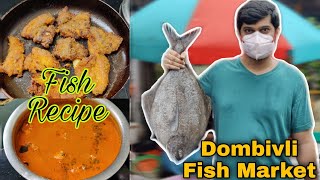 Dombivli Datta Nagar Fish Market 🐟🐠 | Bombil Fry | Bangadache Tikhala Recipe | Marathi vlog