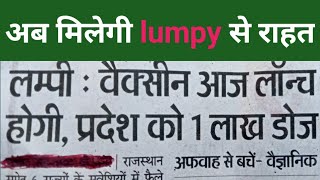 लम्पी डिजीज का टीका लॉन्च । cow new virus । lumpy disease