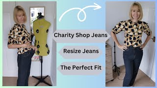 Charity Shop Jeans Resize and Make over, Tutorial