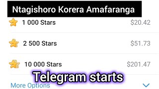 KORERA AMAFARANGA NTAGISHORO, TELEGRAM STARS.