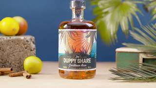 Finishing effects available on A B Graphic International equipment- Duppy Share Rum label