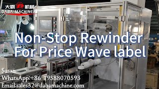 4 Spindles Non-Stop Turret Rewinder With Rotary Die Cutting Machine For Price Wave label#label