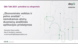 „Ekonominės veiklos ir pelno analizė“  - nemokamos atvirų duomenų analitinės aplikacijos pristatymas