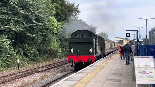 4555 steam engine pulls into Princes Risborough station Sunday September 24th.