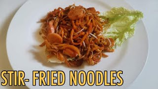 STIR- FRIED NOODLES | #StirFriedNoodles #FriedNoodles #HomeMadeFriedNoodles #EasyRecipe