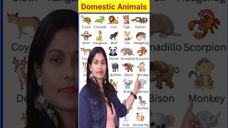 #shorts , Remember Domestic animals name and sound, Animals vocabulary