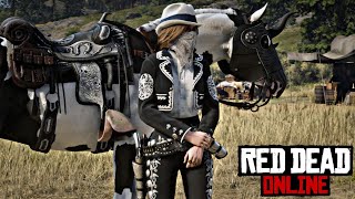 Чёрно-белый Костюм для Женского Персонажа в Red Dead Online