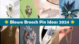 Stunning Designer Saree Brooches | Latest Saree Pins Collection 2024