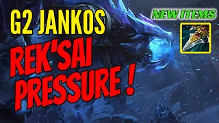 G2 Jankos Plays REK'SAI Jungle vs Ekko - Challenger Gameplay - New Items - Season 11 Prowler's Claw