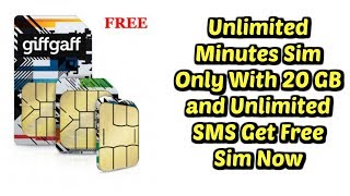 Unlimited Minutes Sim Only With 20 GB and Unlimited SMS Get Free Sim Now