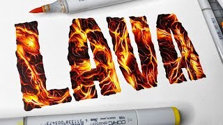 Drawing LAVA with Copic Markers