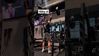 100kg x4 Shoulder press #shortvideo #fitness #gymlife #gymworkout #workoutsession #workout #shorts