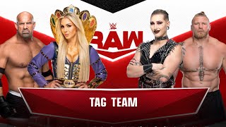 Mix Tag Team Match | Team "Golberg" vs. Team "Brock Lesnar" | WWE RAW