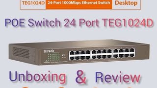 Poe Switch Gigabit Tenda TEG1024 ll 24 Port Gigabit Ethernet Switch 24x10/100/1000