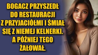 Bogacz przyszedł do restauracji z przyjaciółmi i śmiał się z niemej kelnerki. A później tego żałował