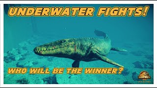 Jurassic world Evolution 2: 2 v 2 UNDERWATER FIGHTS!!